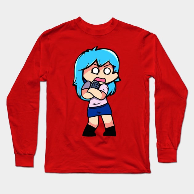 Sky FNF mod character detailed version Long Sleeve T-Shirt by Abrek Art